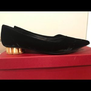 Velvet Ferragamo Flats